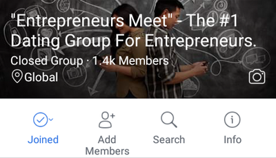 "Entrepreneurs Meet" - The #1 Dating Group For Entrepreneurs